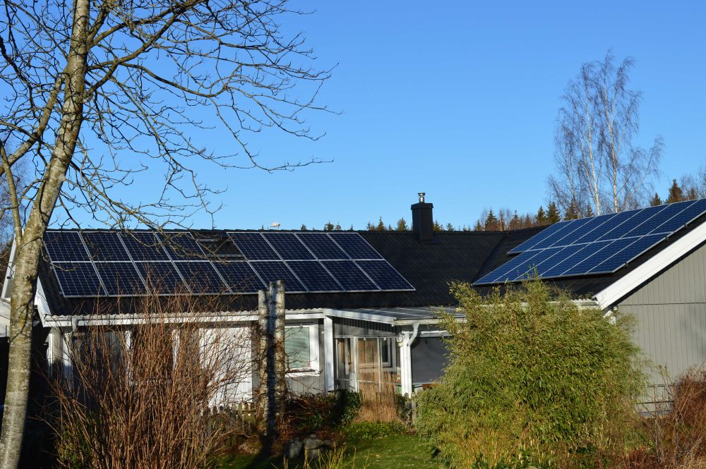 Villa med solceller